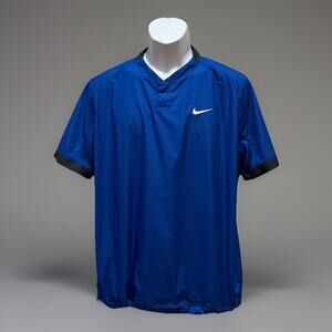 Nike Baseball Softball Short Sleeve Cage Wind Jacket Women's Blue Large